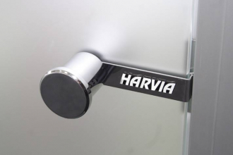Двери Harvia ALU, стекло бронза, коробка белая, алюминий